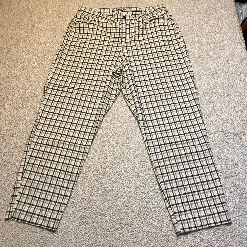 Hollister Women's Checkered Pant Trousers - XL